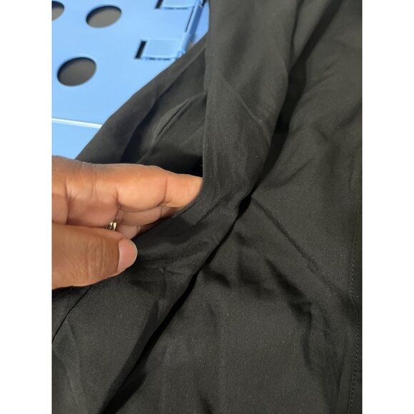 MITTOSHOP Button Down Collared Midi Shirt Dress with Pockets in Black Medium - Picture 8 of 12